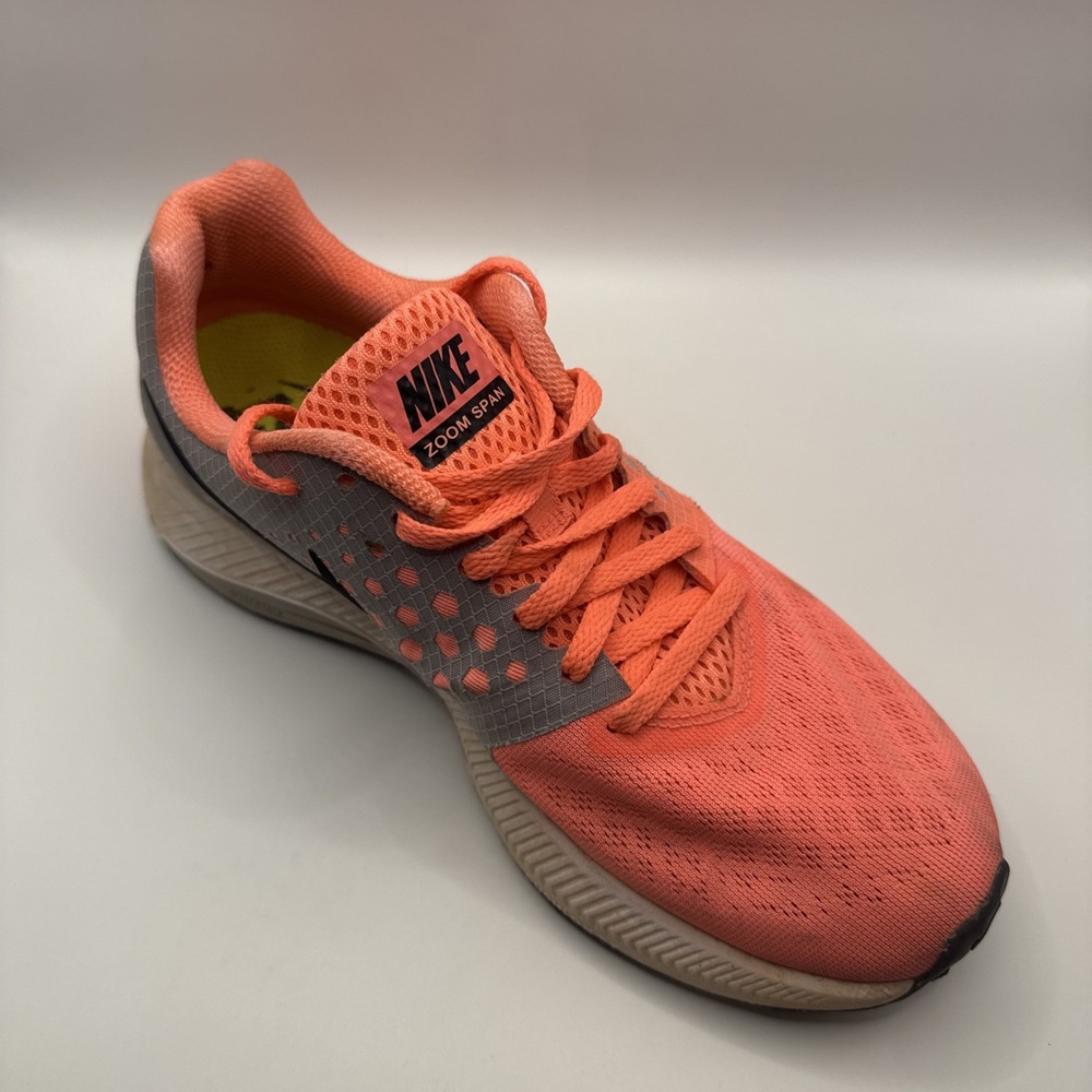 Nike Zoom Span 6.5 Women's Low Top Lace-Up Sneaker Pink/Gray 852450-601 (Flaw)